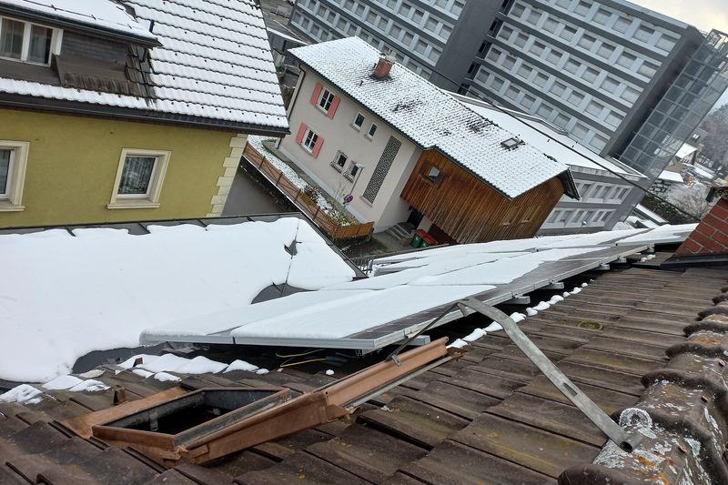 Solar panels on a residential roof